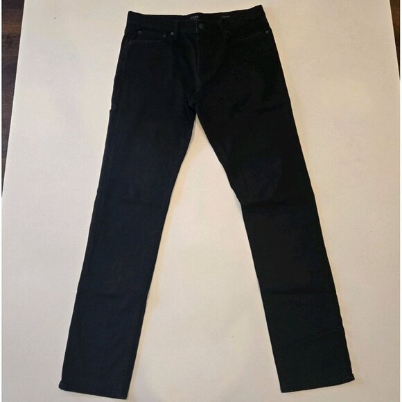 J Crew Flex Jeans Size 34 X 36 Athletic Straight Leg Stretch Black Denim AB564 - Picture 1 of 10